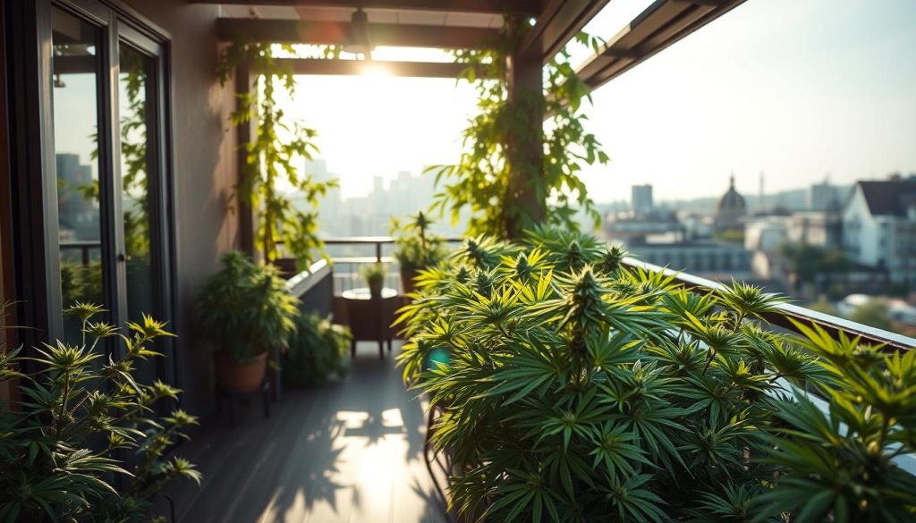 Optimaler Standort Cannabisanbau Balkon